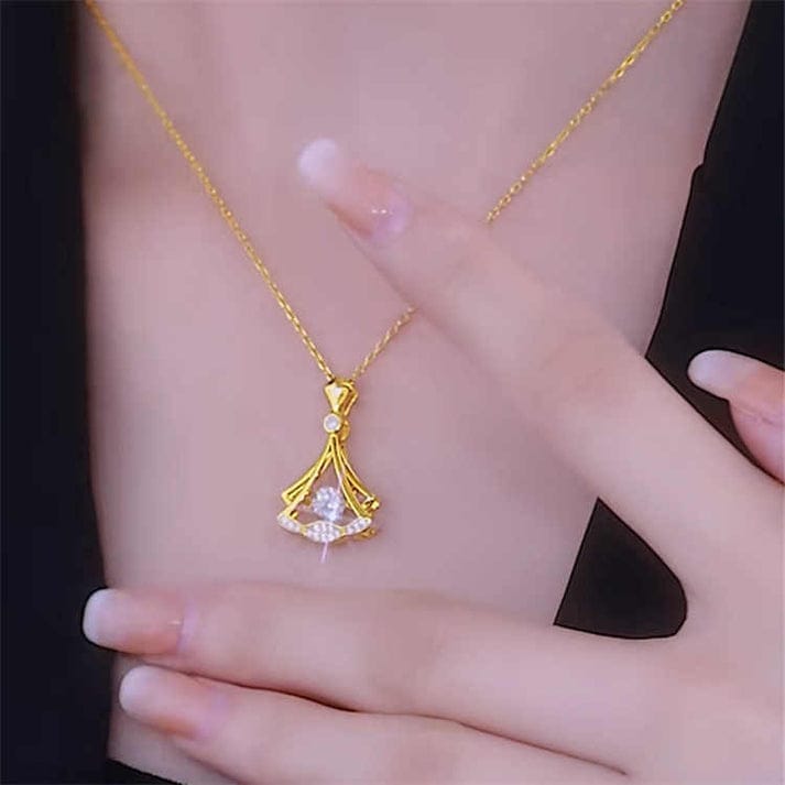 24K Gold Plated Fan Neckless